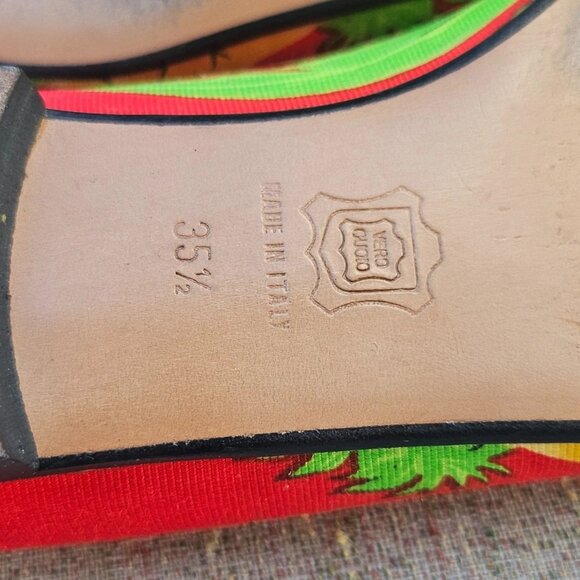 Gianni Versace Vintage Shoe Women Flat Multi Color Upper Made in Italy Size 35.5 - Picture 13 of 13